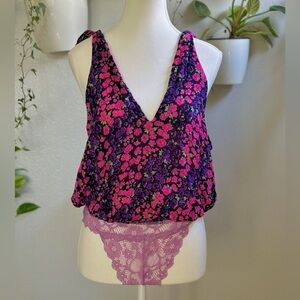 Intimately Free People Women’s Floral Lace Bodysuit – Size S